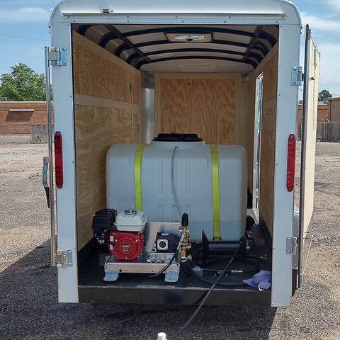 Auto detailing enclosed trailer package