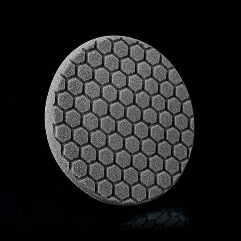 7.5" US Black Finishing Hex Faced Foam Grip Pad™ with Center Ring Backing