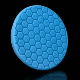7.5" US Blue Soft Polishing Hex Faced Foam Grip Pad™ with Center Ring Backing